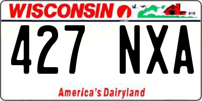 WI license plate 427NXA
