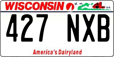 WI license plate 427NXB