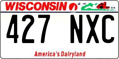 WI license plate 427NXC