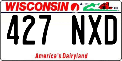 WI license plate 427NXD