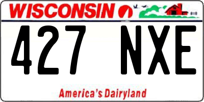 WI license plate 427NXE