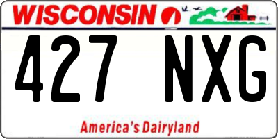WI license plate 427NXG