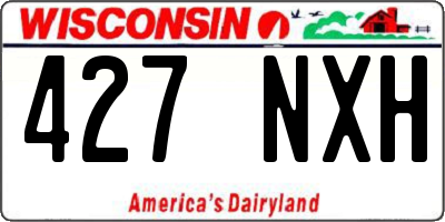 WI license plate 427NXH