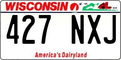 WI license plate 427NXJ
