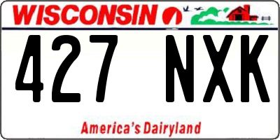 WI license plate 427NXK