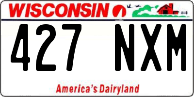 WI license plate 427NXM