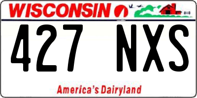 WI license plate 427NXS