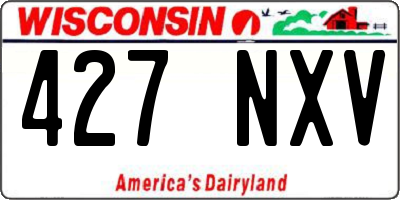 WI license plate 427NXV