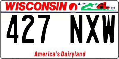 WI license plate 427NXW