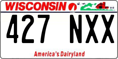 WI license plate 427NXX