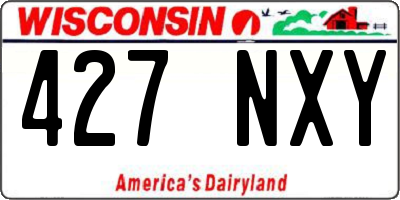 WI license plate 427NXY