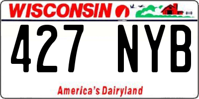 WI license plate 427NYB