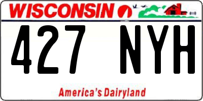 WI license plate 427NYH