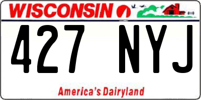 WI license plate 427NYJ