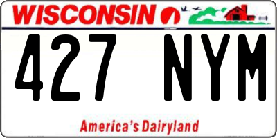 WI license plate 427NYM
