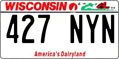 WI license plate 427NYN