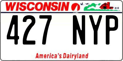 WI license plate 427NYP
