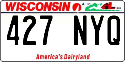 WI license plate 427NYQ