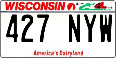 WI license plate 427NYW