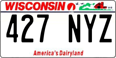 WI license plate 427NYZ