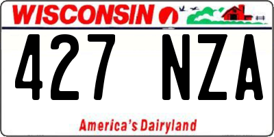 WI license plate 427NZA