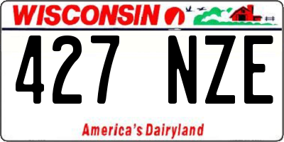 WI license plate 427NZE