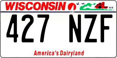 WI license plate 427NZF