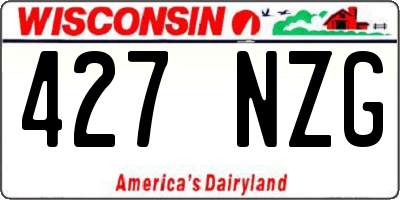 WI license plate 427NZG