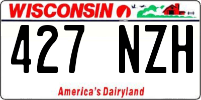 WI license plate 427NZH