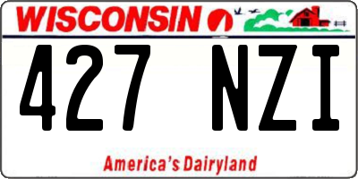 WI license plate 427NZI
