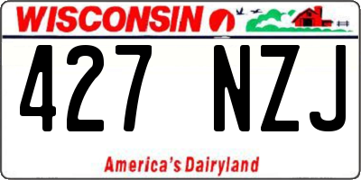 WI license plate 427NZJ