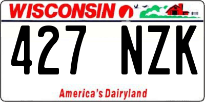 WI license plate 427NZK