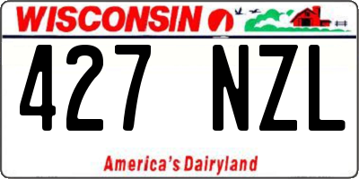 WI license plate 427NZL