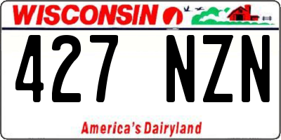 WI license plate 427NZN