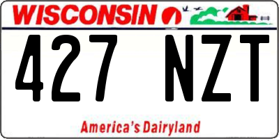 WI license plate 427NZT