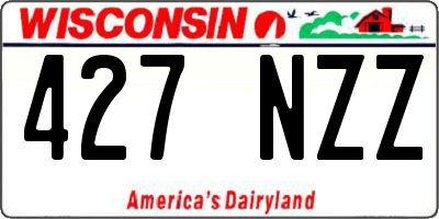 WI license plate 427NZZ