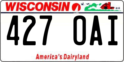 WI license plate 427OAI