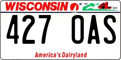 WI license plate 427OAS