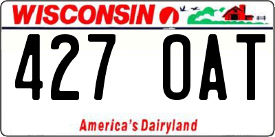 WI license plate 427OAT