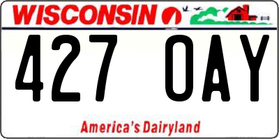WI license plate 427OAY