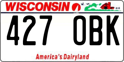 WI license plate 427OBK