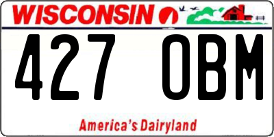 WI license plate 427OBM