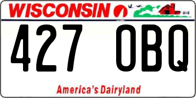 WI license plate 427OBQ