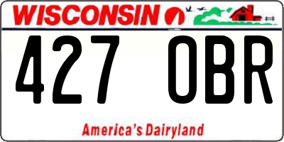 WI license plate 427OBR