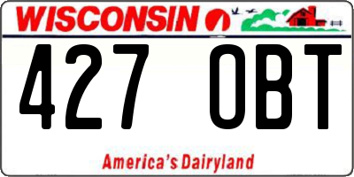 WI license plate 427OBT