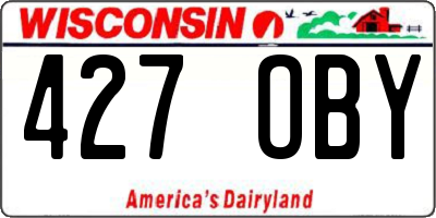 WI license plate 427OBY