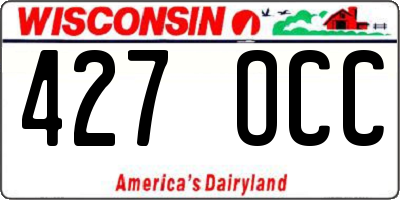 WI license plate 427OCC
