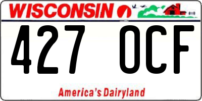 WI license plate 427OCF