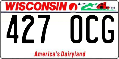 WI license plate 427OCG