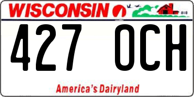 WI license plate 427OCH
